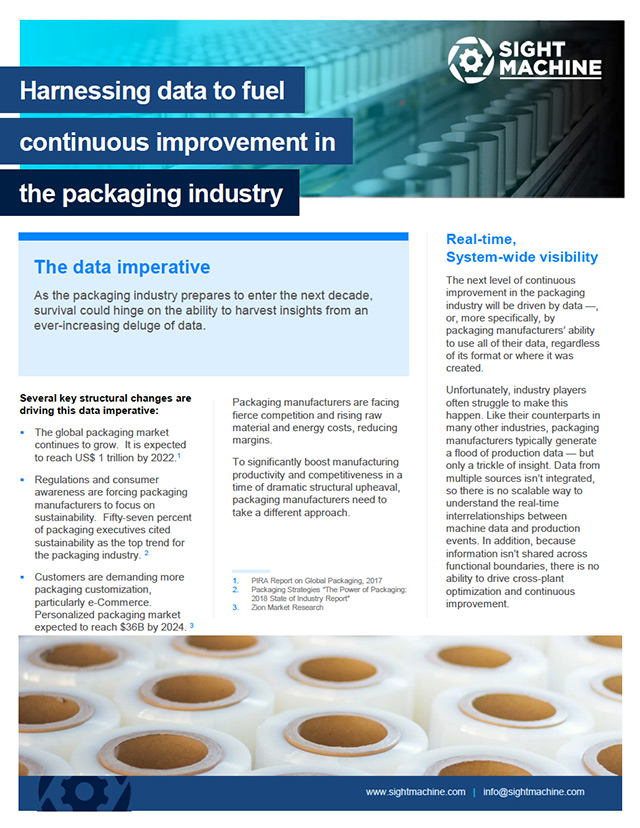 Harnessing data to fuel continuous improvement in the packaging industry